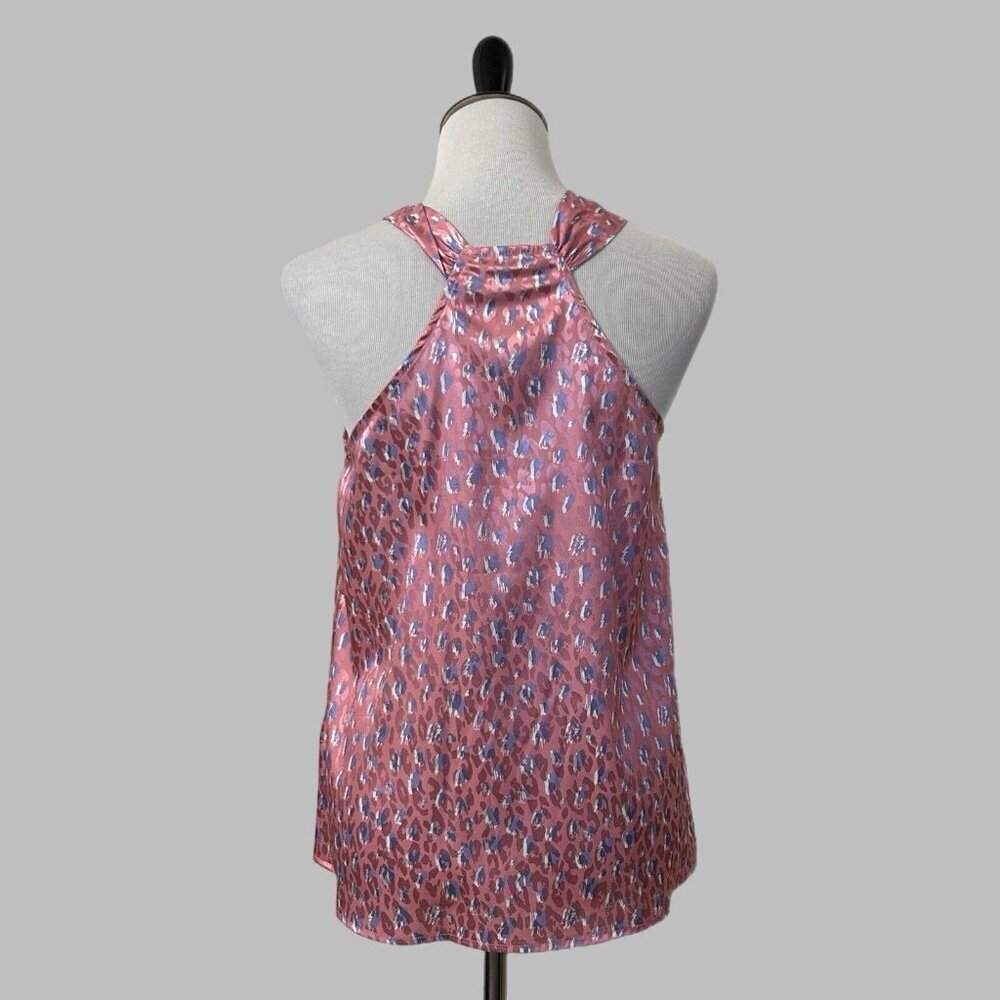 Boutique Top Women Size Small Medium Large Animal Print Pink Purple Silky NEW - Picture 2 of 13